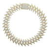 30mm Spiked Cuban Chain in Gold / White Gold