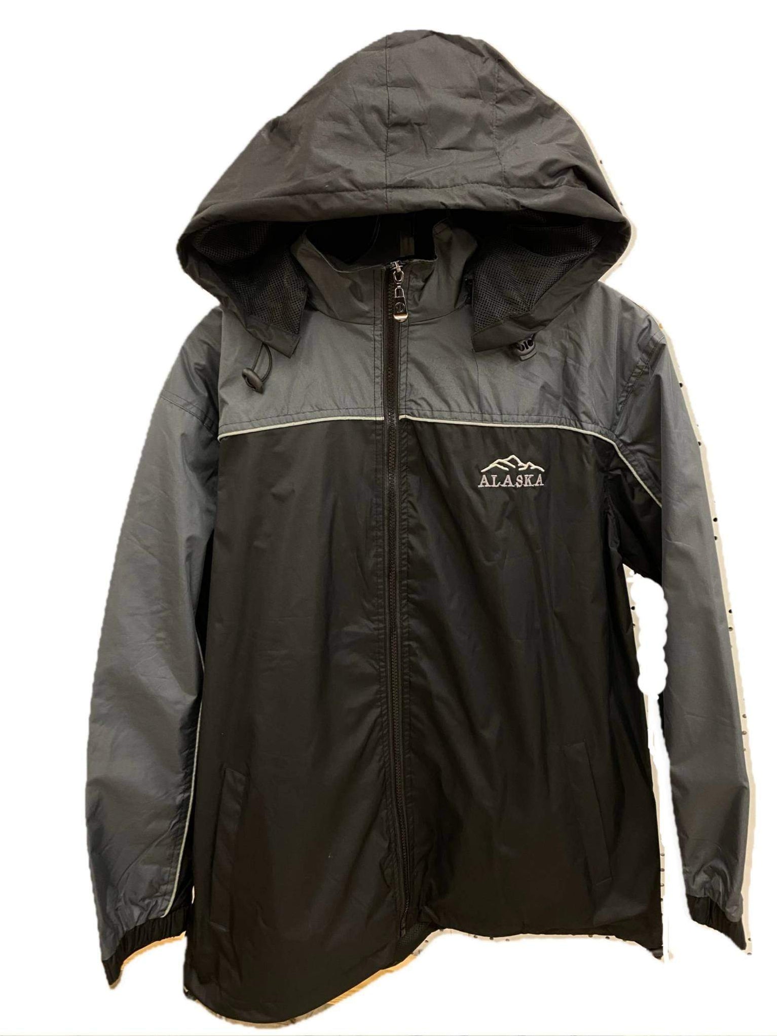 Black/Charcoal, Alaska Mountain Rain Jacket — Polar Bear Gifts