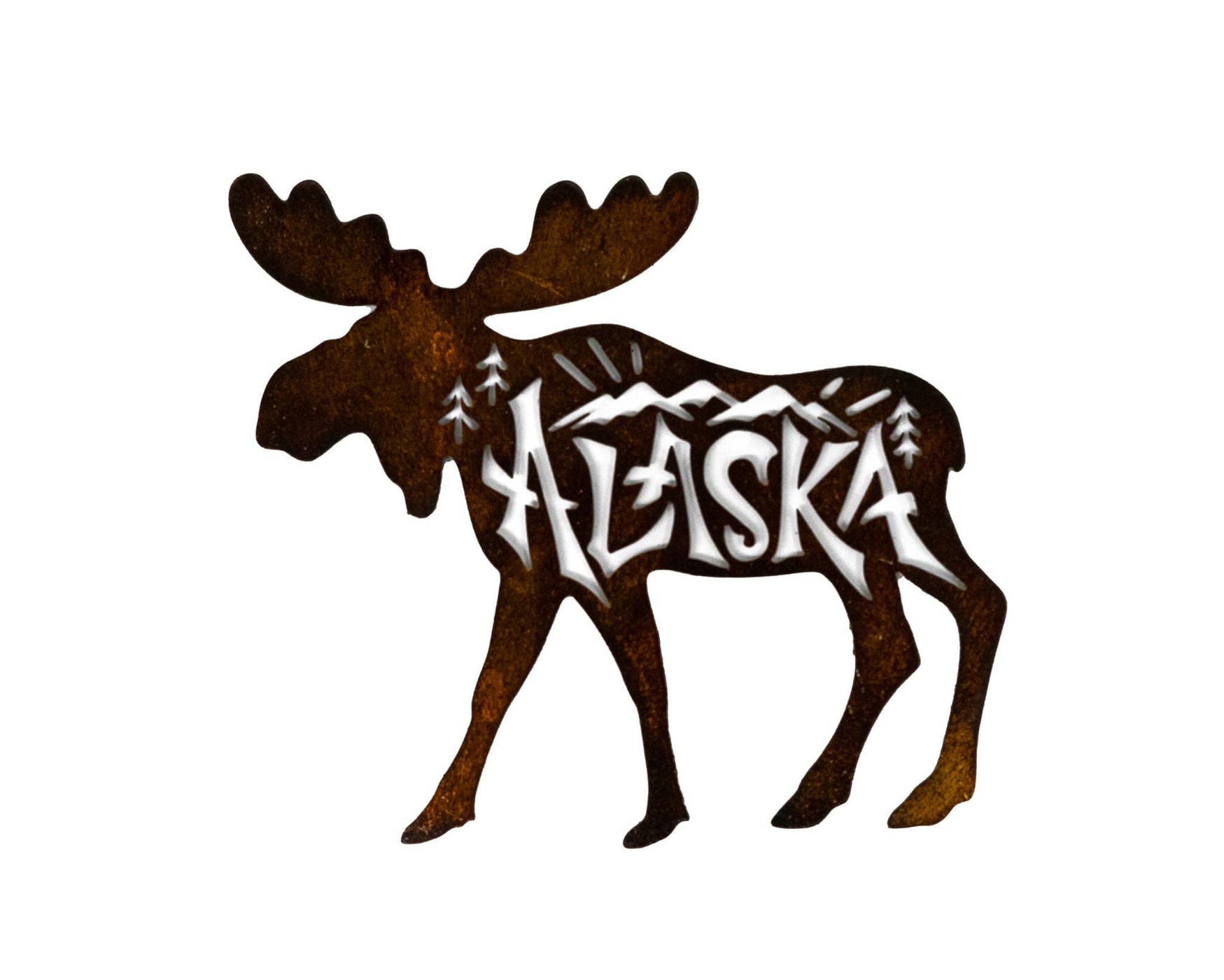Metal Alaska Moose cut out — Polar Bear Gifts