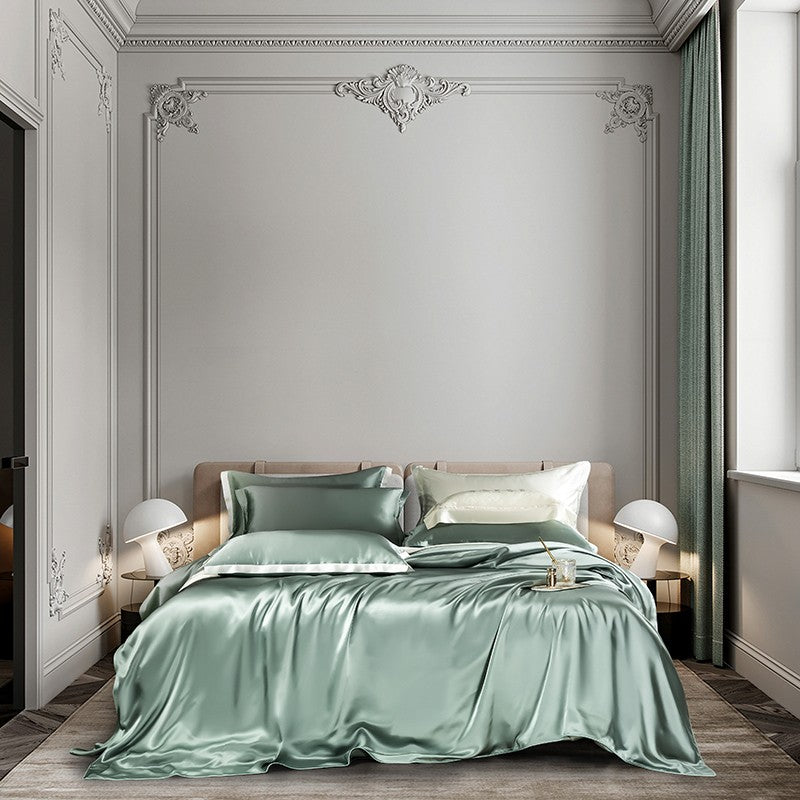 Grey Mulberry Silk Bedding Set