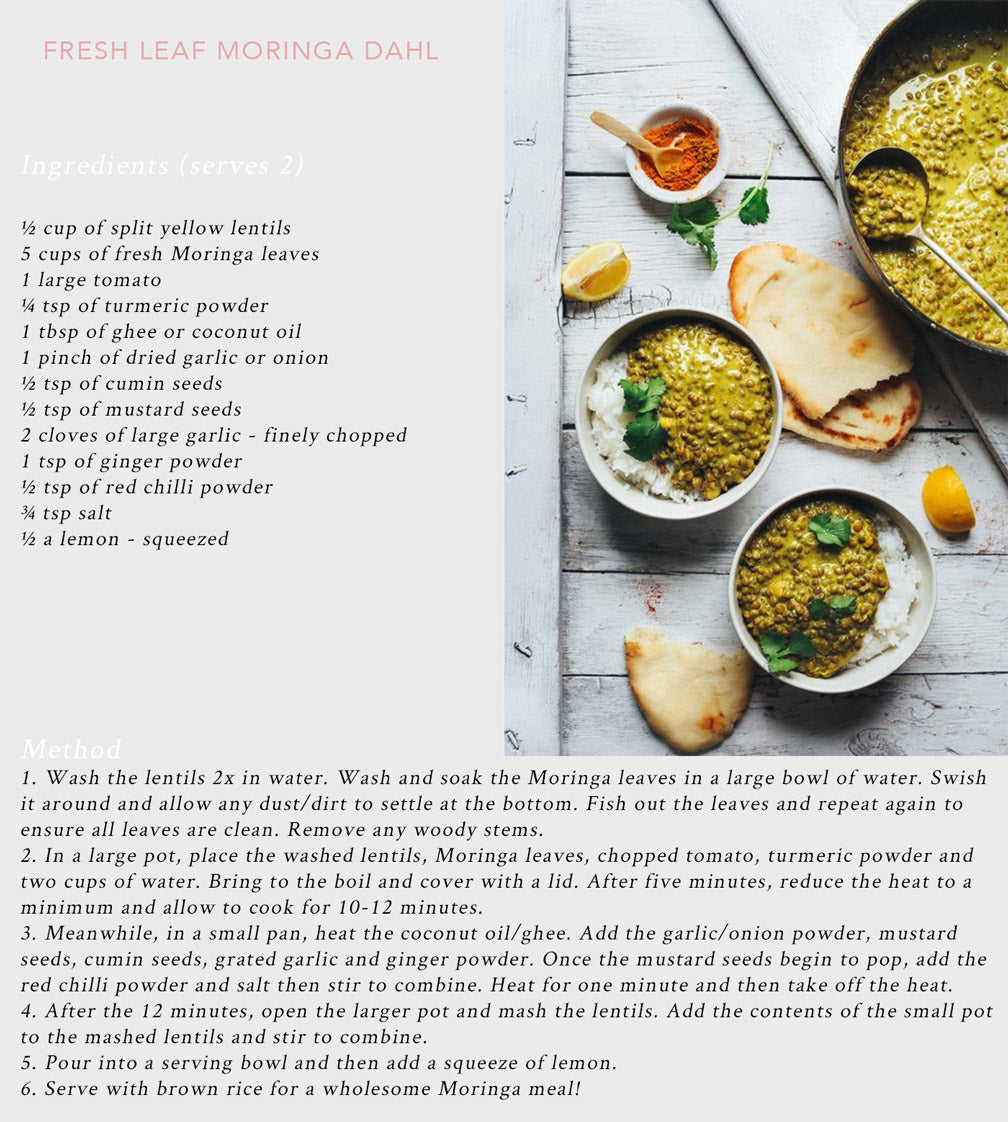 Fresh leaf moringa dahl recipe