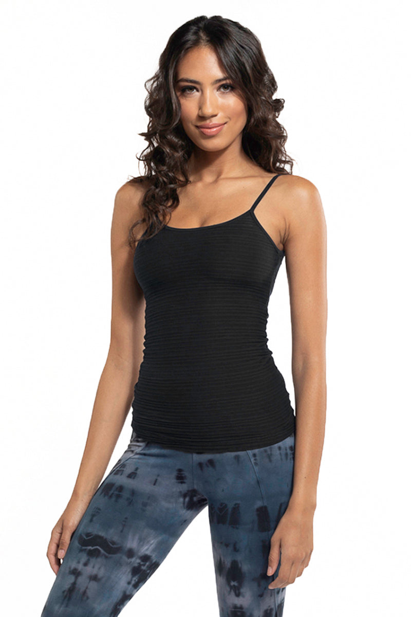 Hard Tail Forever Ottoman Rib Scoop Back Tank Top With Bra - Glass