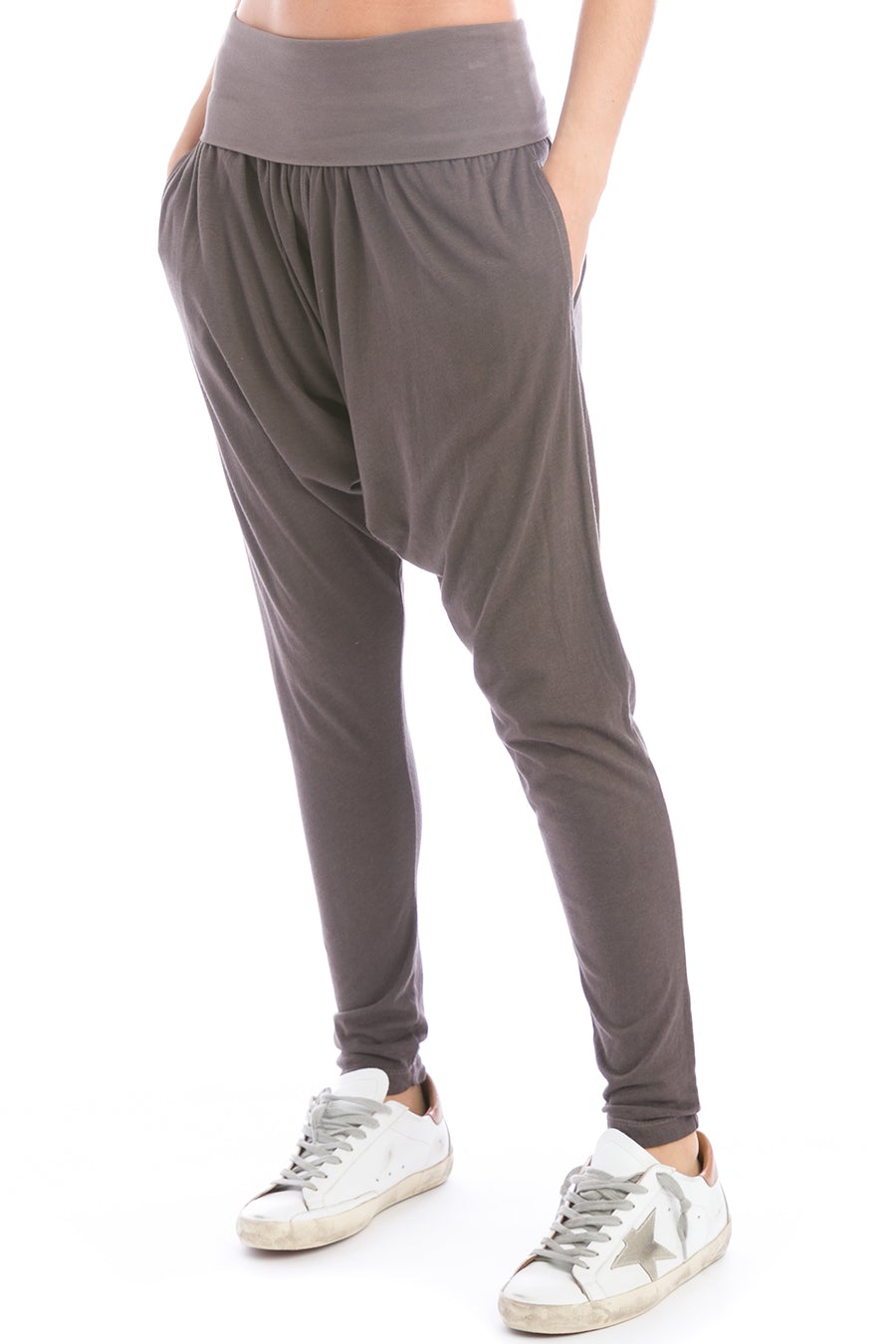 Hard Tail Forever Rolldown Bootleg Flare Pants - Dark Charcoal