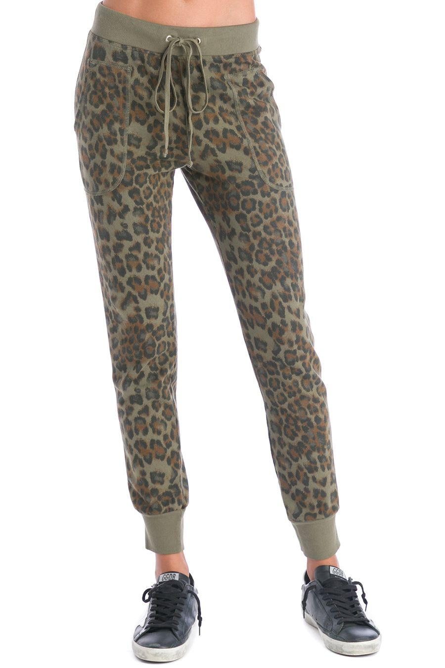 Hard Tail Forever Leopard Weekend Jogger Pants - Olive