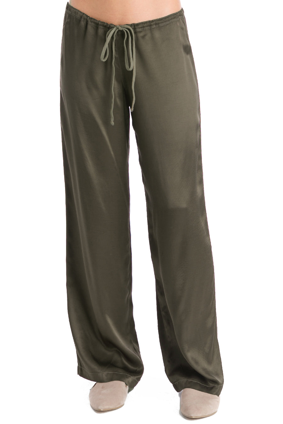 Hard Tail Forever Satin Drawstring Pants - Olive