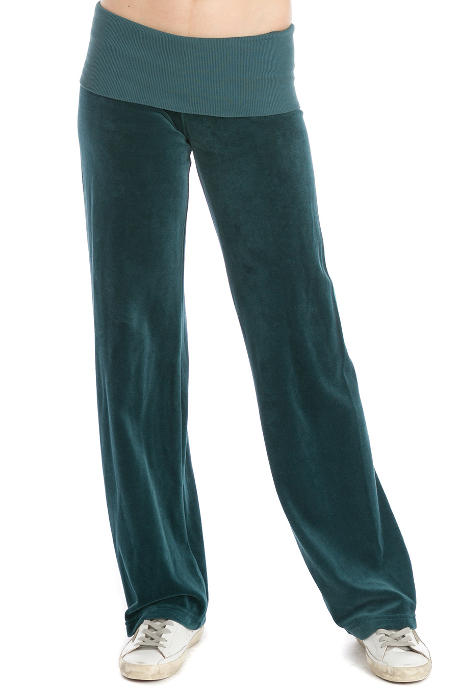 Hard Tail Forever Velour Rolldown Pants - Palmetto