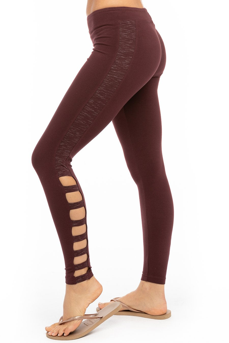 Yelete Ready For Action Full Size Ankle Cutout Active Leggings in Bric –  AMIClubwear