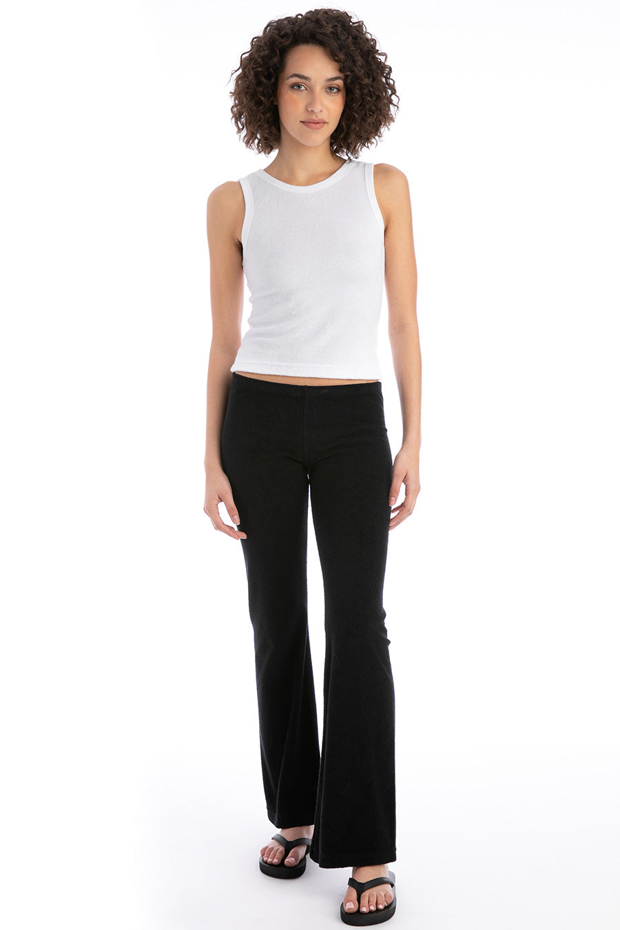 Hard Tail Forever Terry Low Rise Flare Pants - Black - S