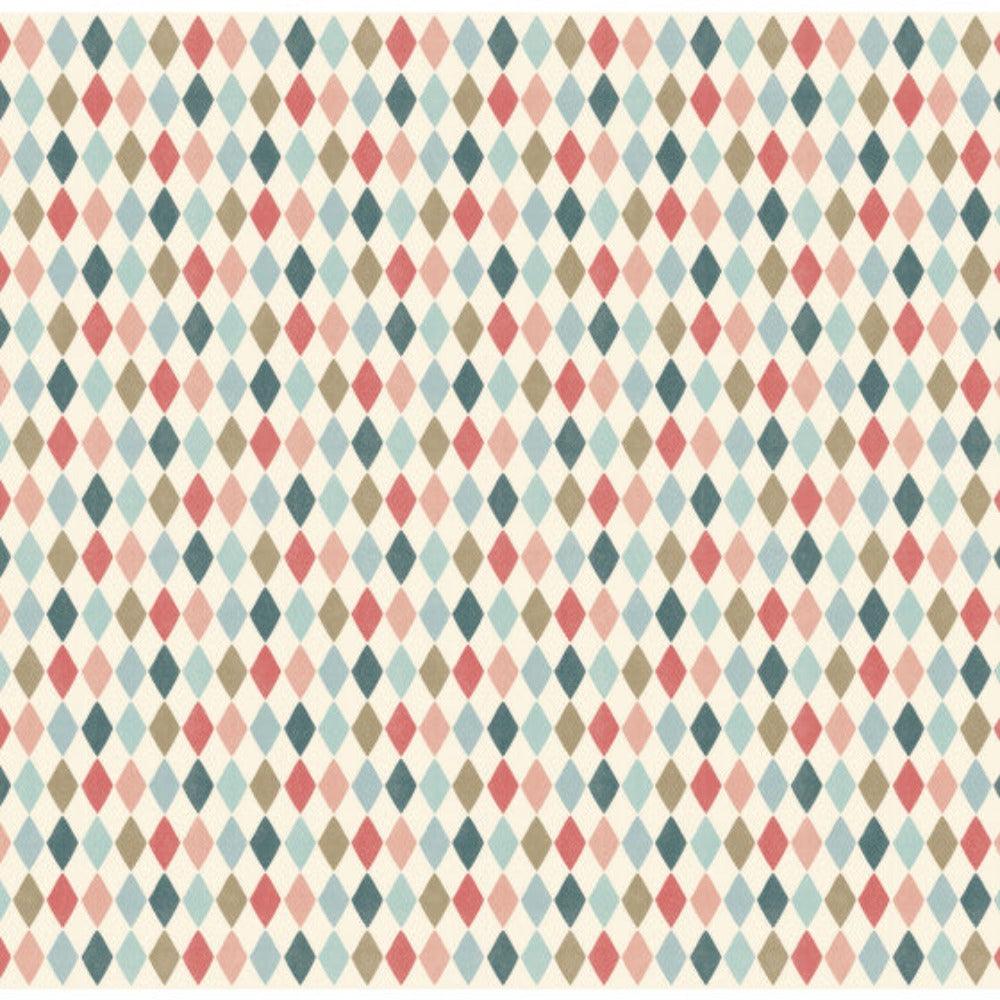 Festive Christmas Harlequin Pattern in Pink & Red Wrapping Paper by  thespacehouse