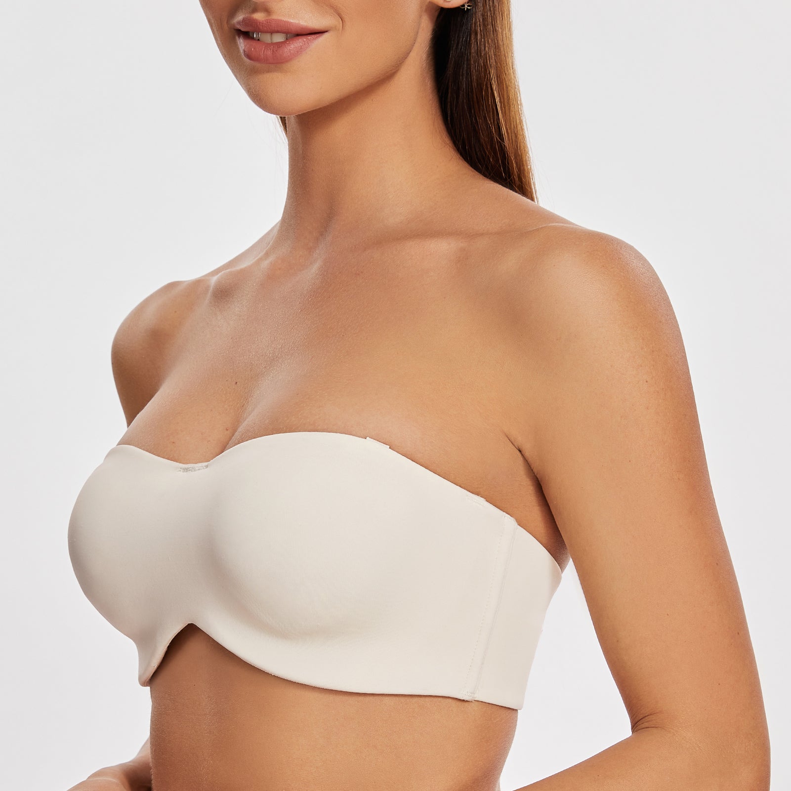 Meleneca Womens Strapless Bra For Large Bust Minimizer Unlined Bandeau