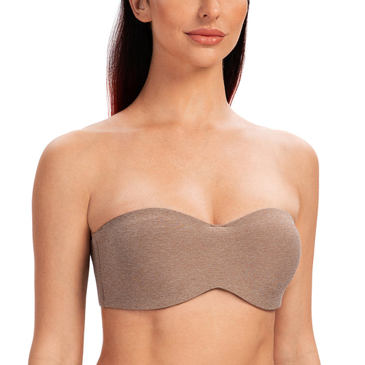 MELENECA Strapless Bras for Large Bust Minimizer Unlined with Underwire