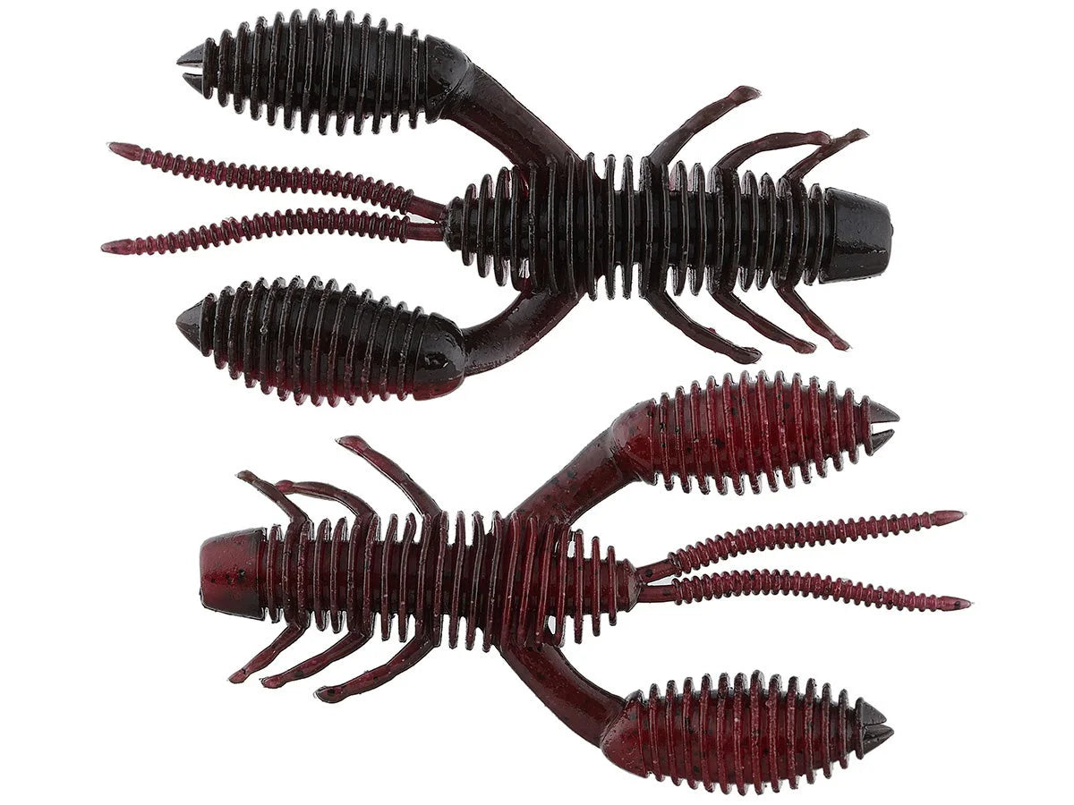 Roboworm Ned Worm Oxblood Light Red Flake; 3 in.