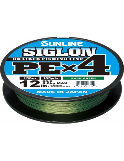 Sunline Siglon PEx8 Braided Line - - Dark Green 10lb