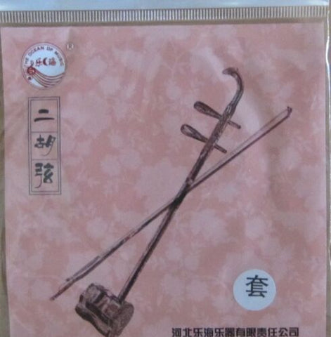 Strings for Erhu, Top of the line, Silver coated, a set (2 pieces 