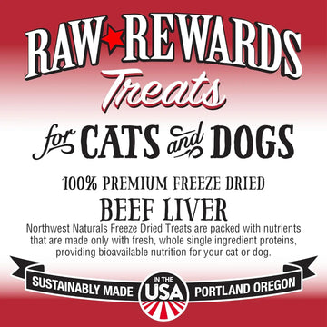 Northwest Naturals Raw Rewards Freeze Dried Treats For Dogs And Cats - Beef Liver 85g