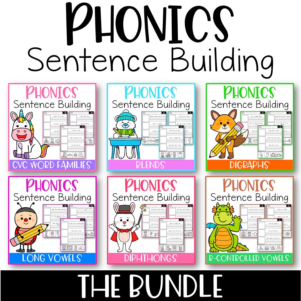 Phonics Sentence Building The Bundle