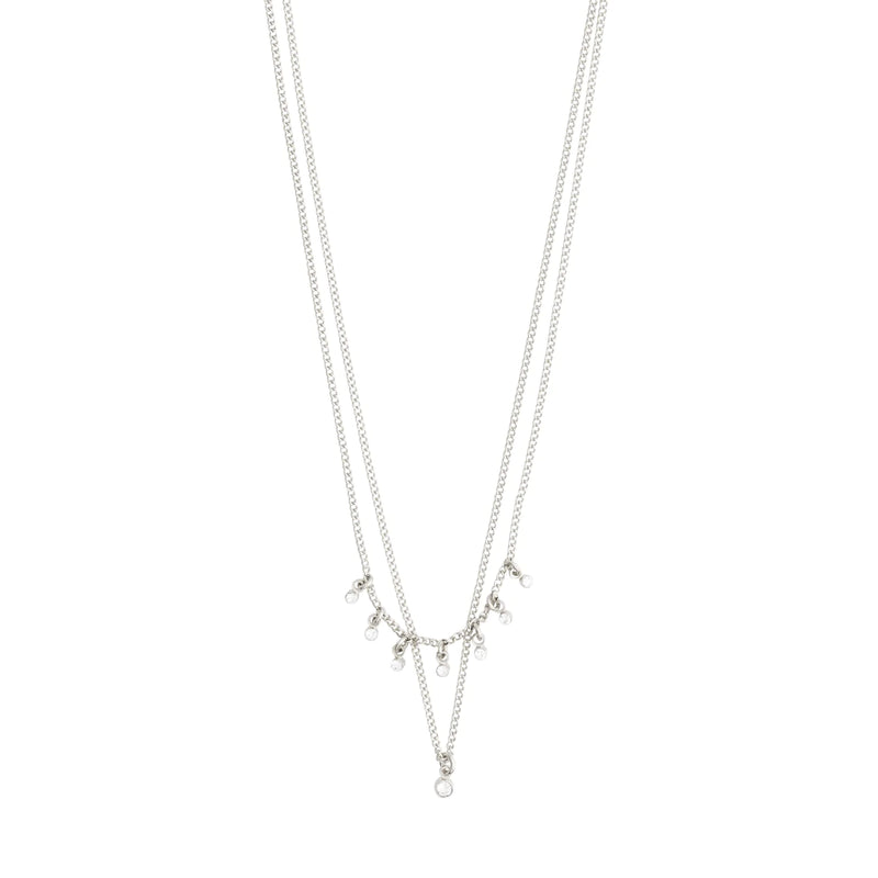 Sia Silver Plated Crystal 2-in-1 Necklace – Silver Lotus Winnipeg