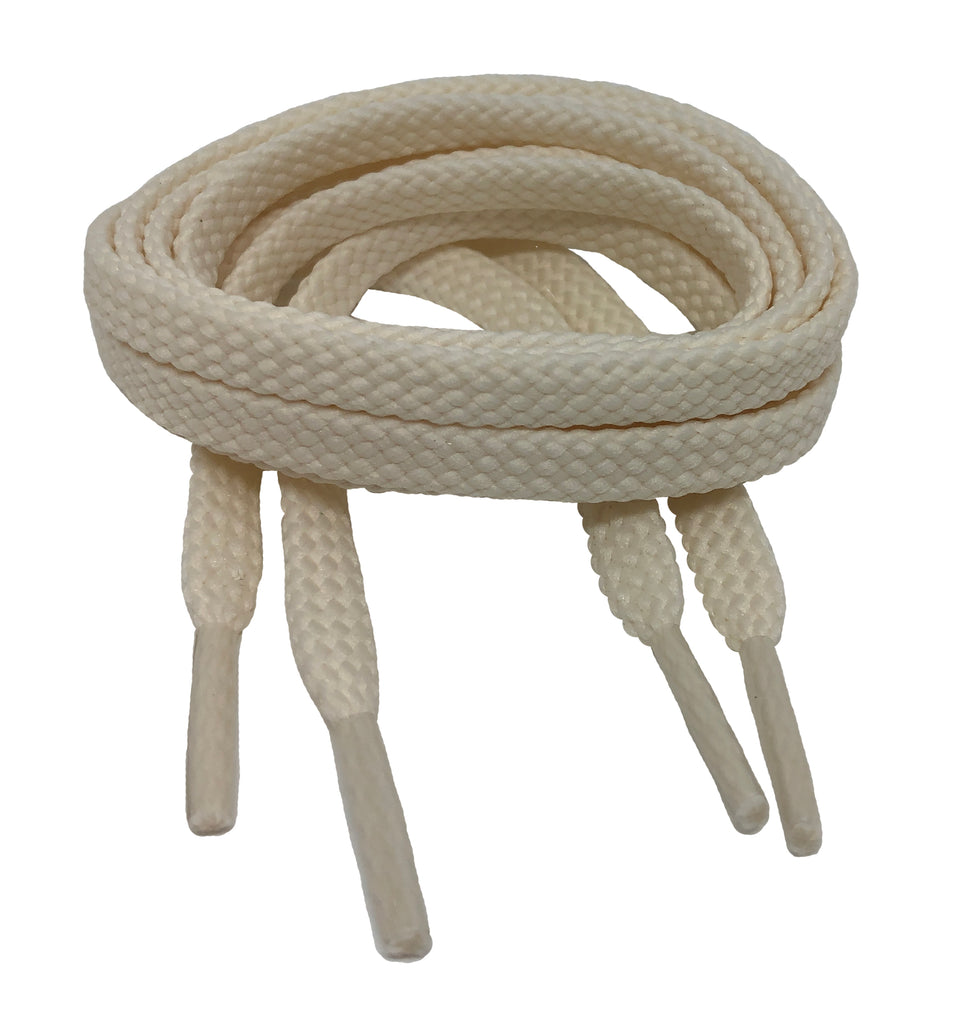 cream round shoelaces