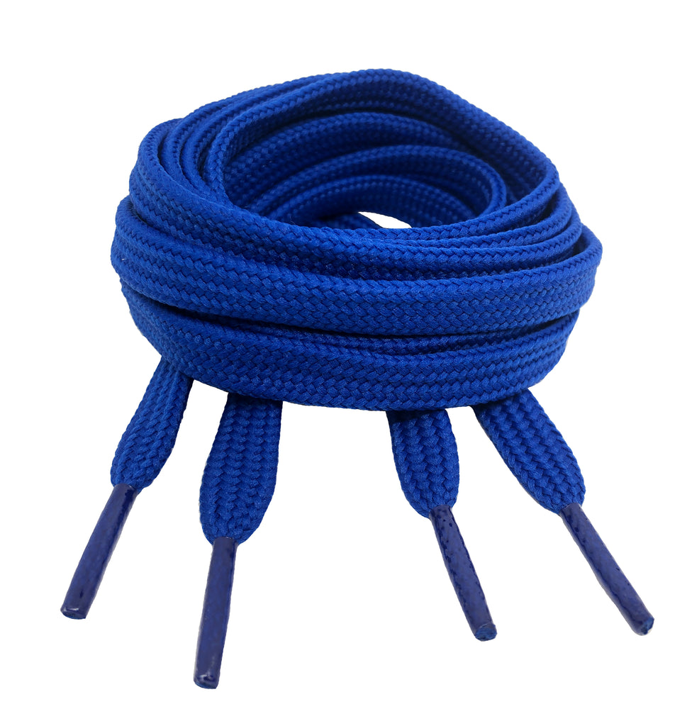 Flat Royal Blue Shoelaces – Big Laces