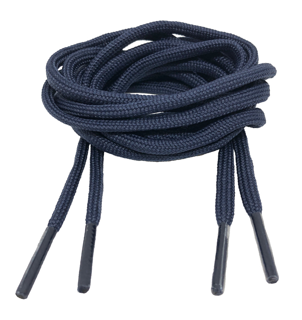 Round Navy Blue Shoelaces – Big Laces