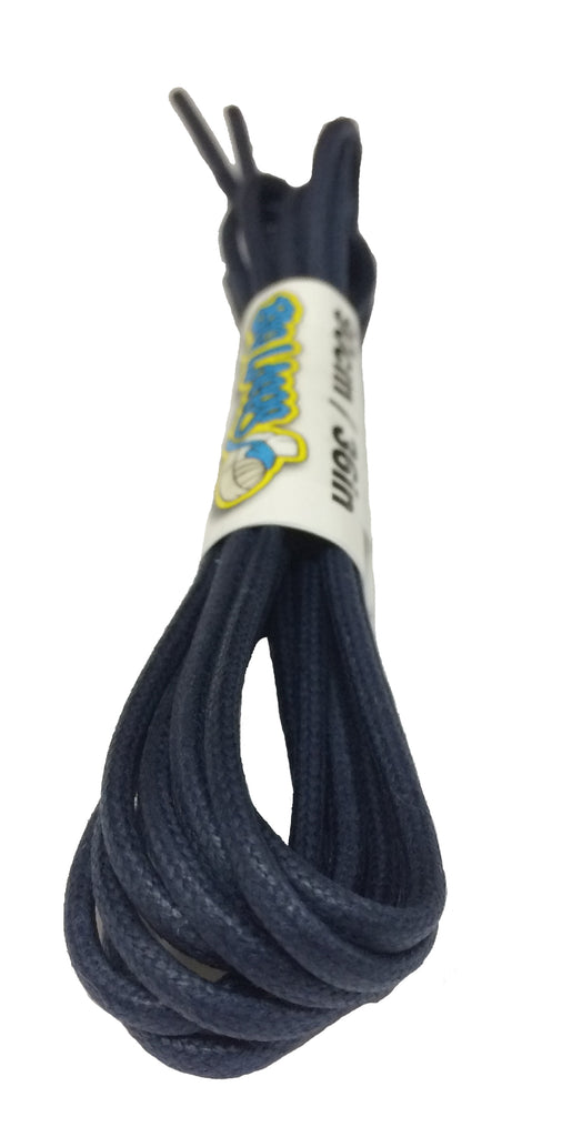 navy blue round shoelaces