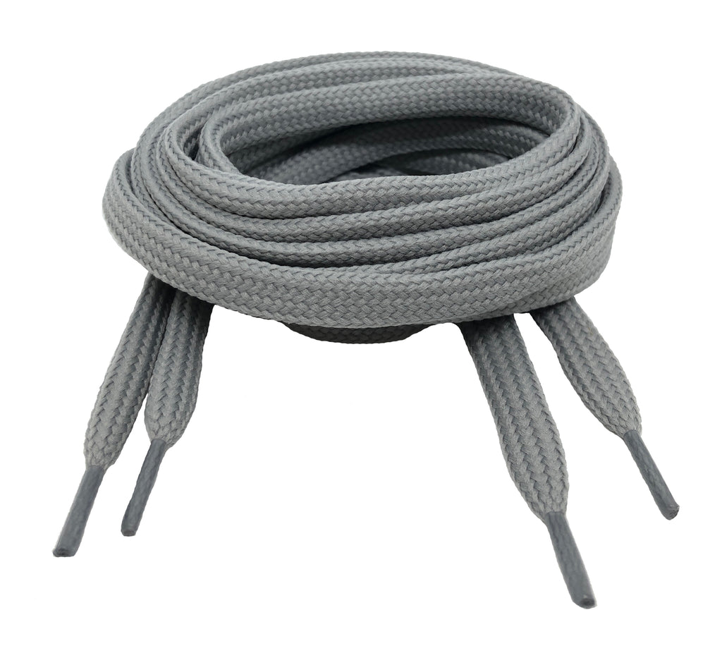 light grey flat shoelaces