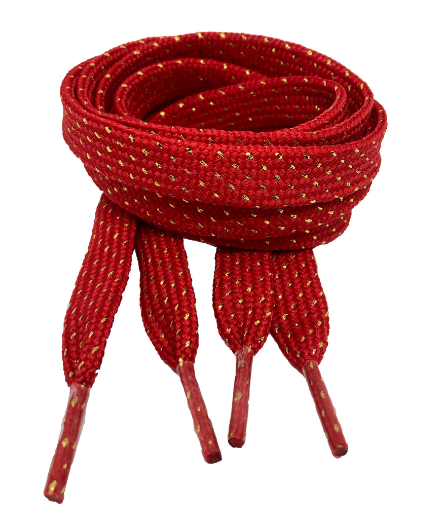 red glitter shoelaces