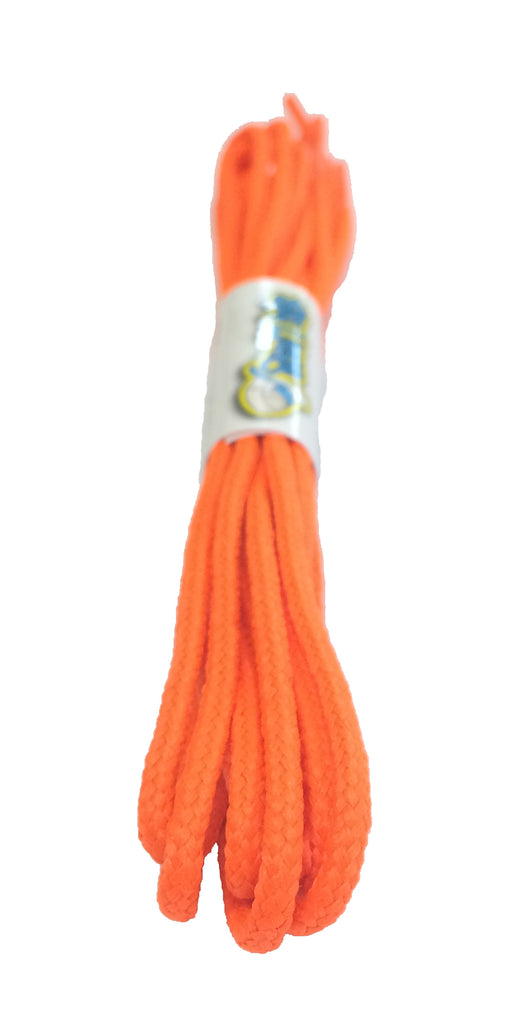 round orange shoelaces