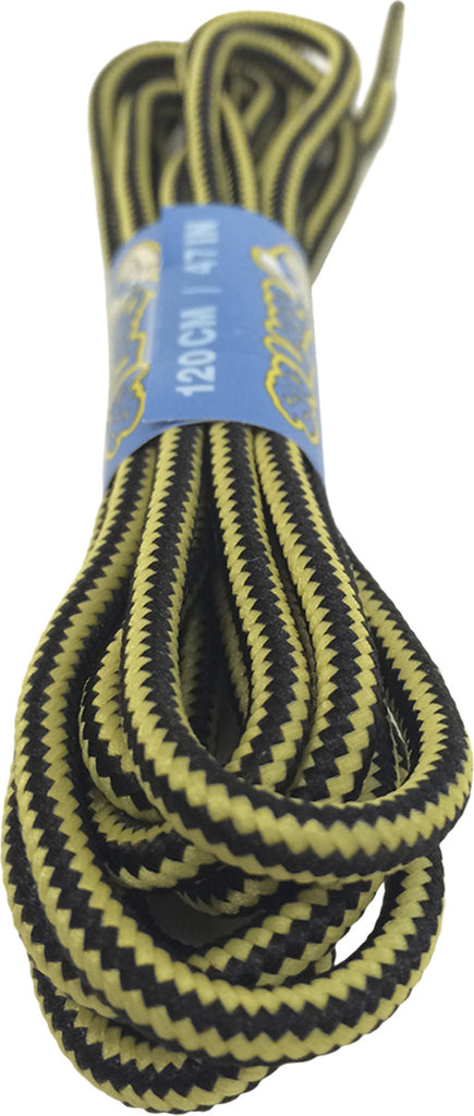 Round Black Yellow Bootlaces – Big Laces