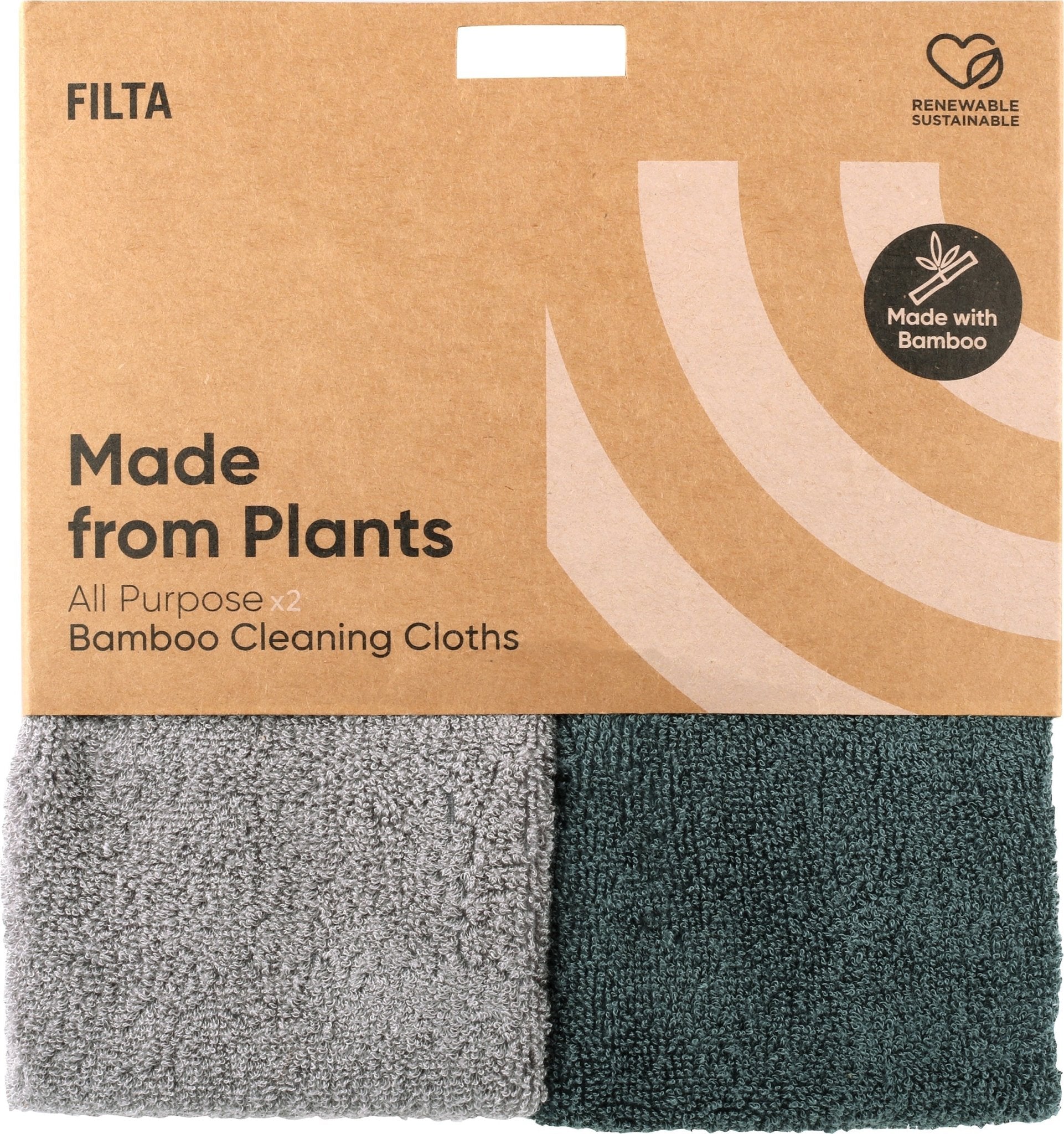 FILTA COTTON TEA TOWELS X 5 (40CM X 68CM) + 2 DISH CLOTHS (30CM X