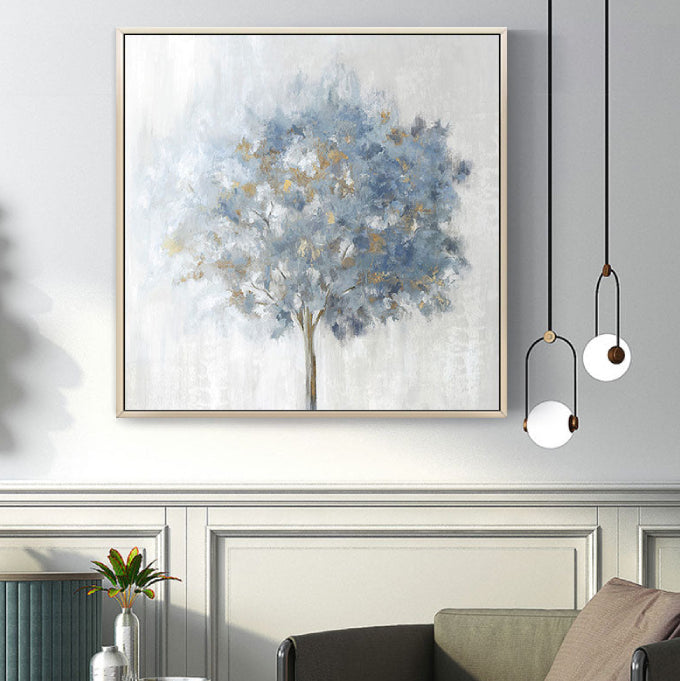 Abstract painting that matches the color of the room