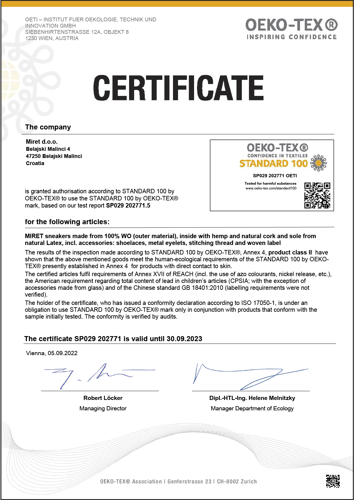 Backed by evidence: Earthbound is OEKO-TEX certified!