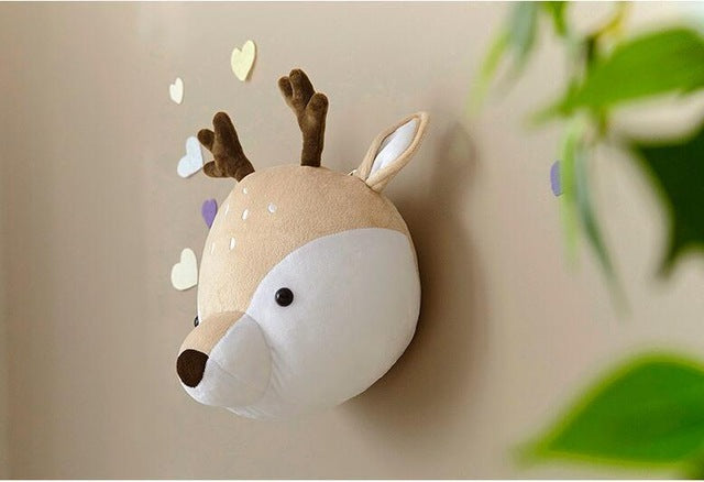 stuffed toy animal head mounts