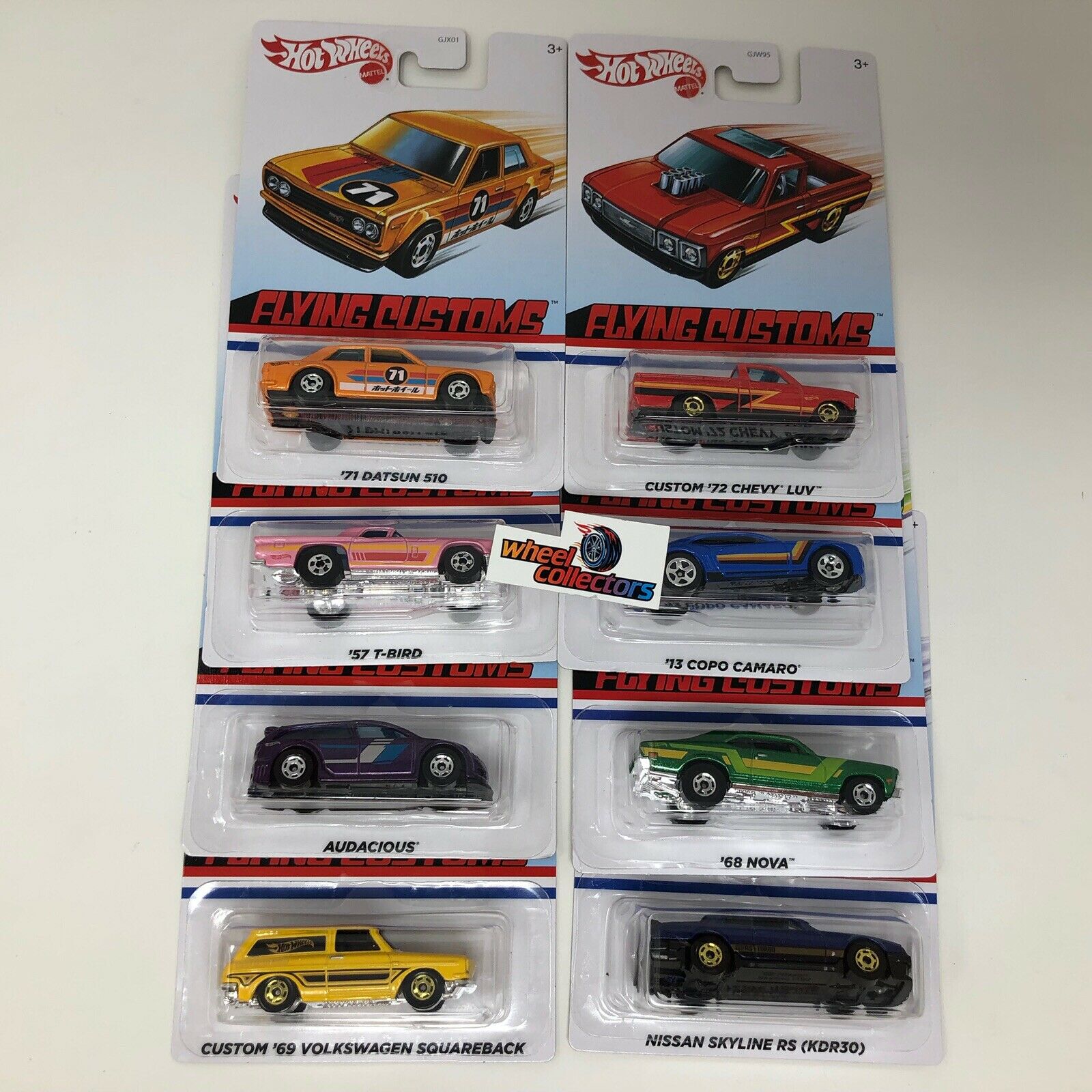 Hot Wheels Flying Customs Case A release 8 Car Set