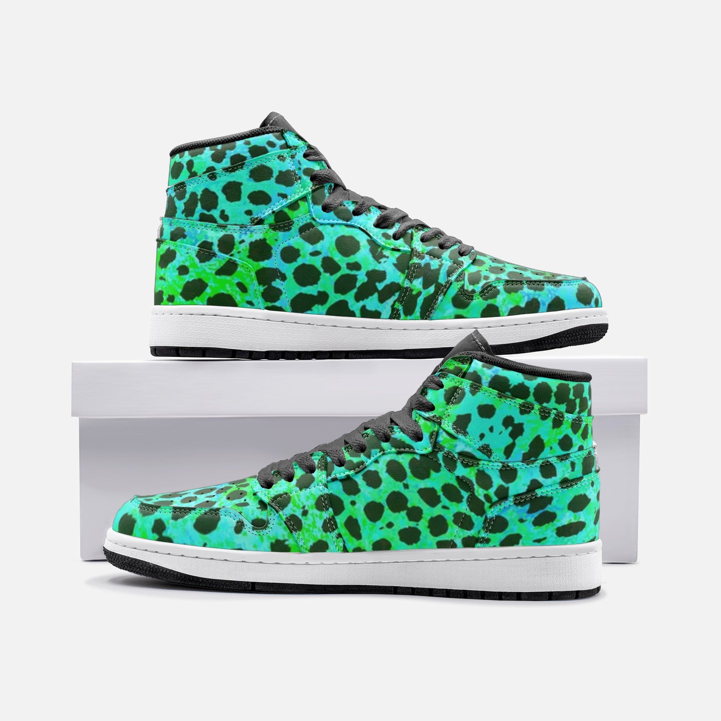 green leopard shoes