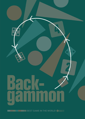 Backgammon Galaxy, poster vintage del backgammon, direzione