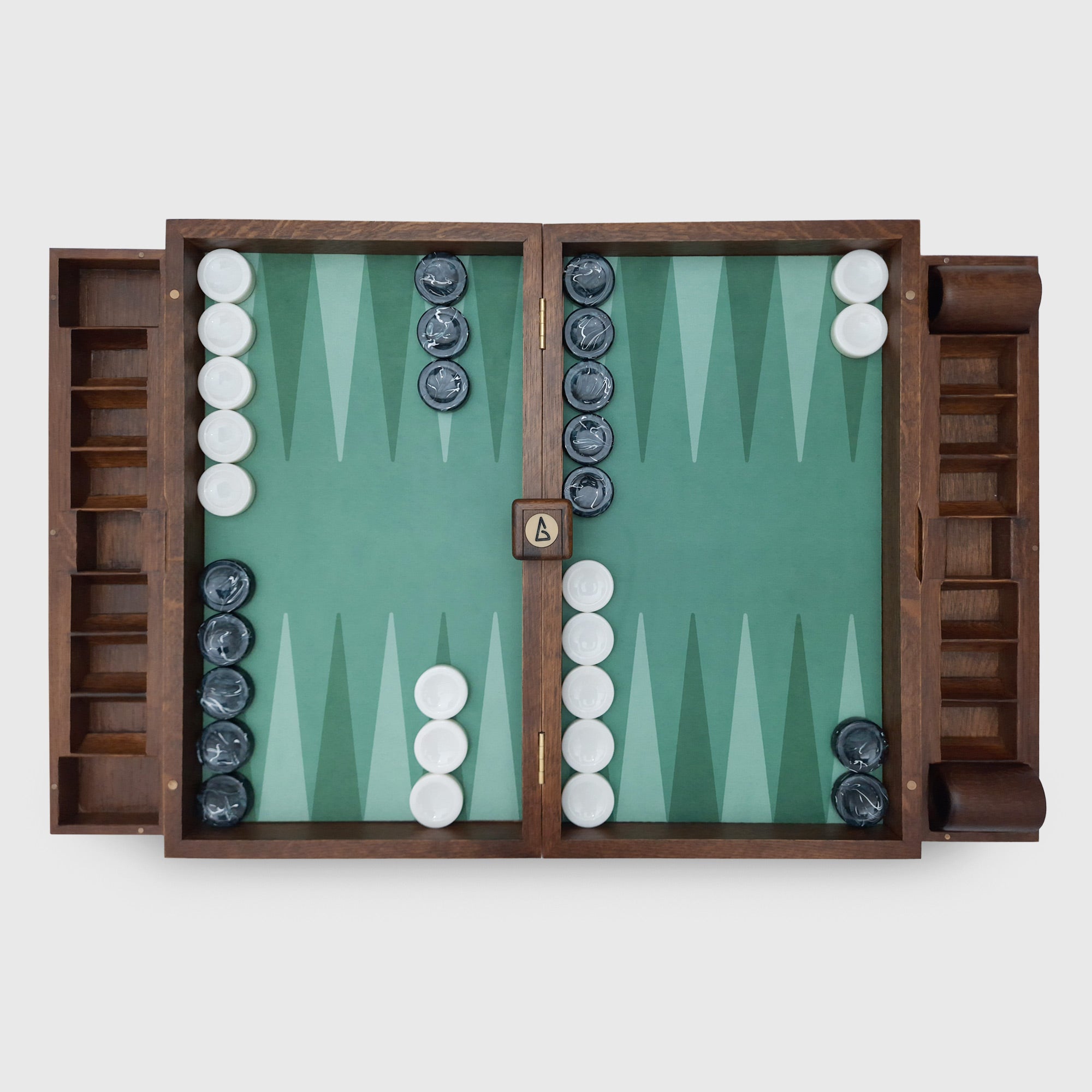通常在庫品 Deluxe Backgammon Set Board Game (Green 18" x 12") 