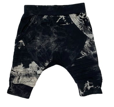 black and white tie dye biker shorts