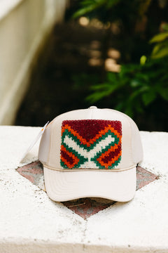 Patchwork Trucker Hat - Sand