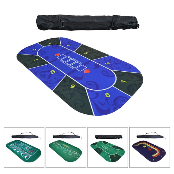 poker set with mat