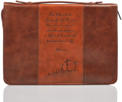 Leather full zipper bible cover