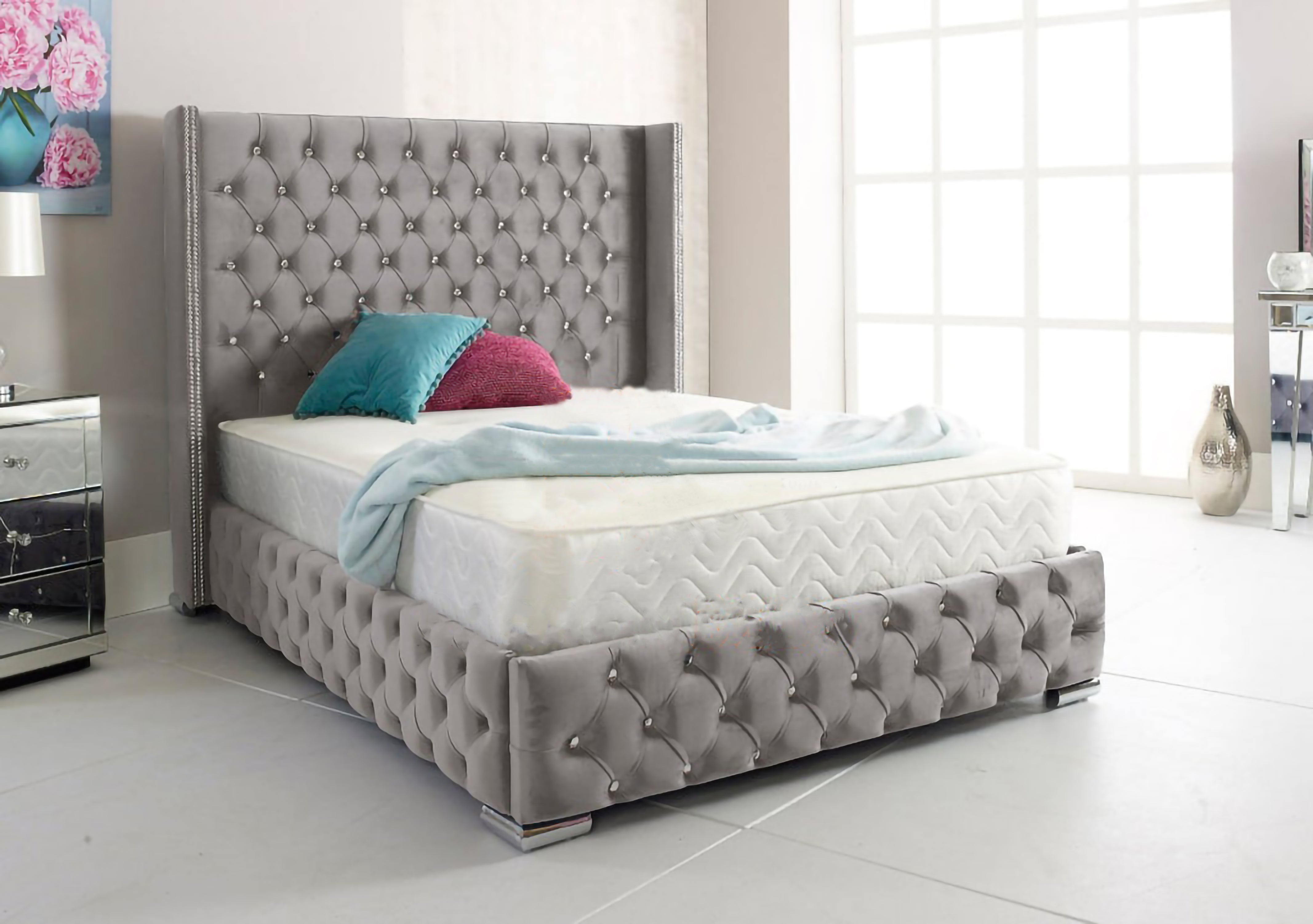 An image of Marlo Wingback Chesterfield Bedframe