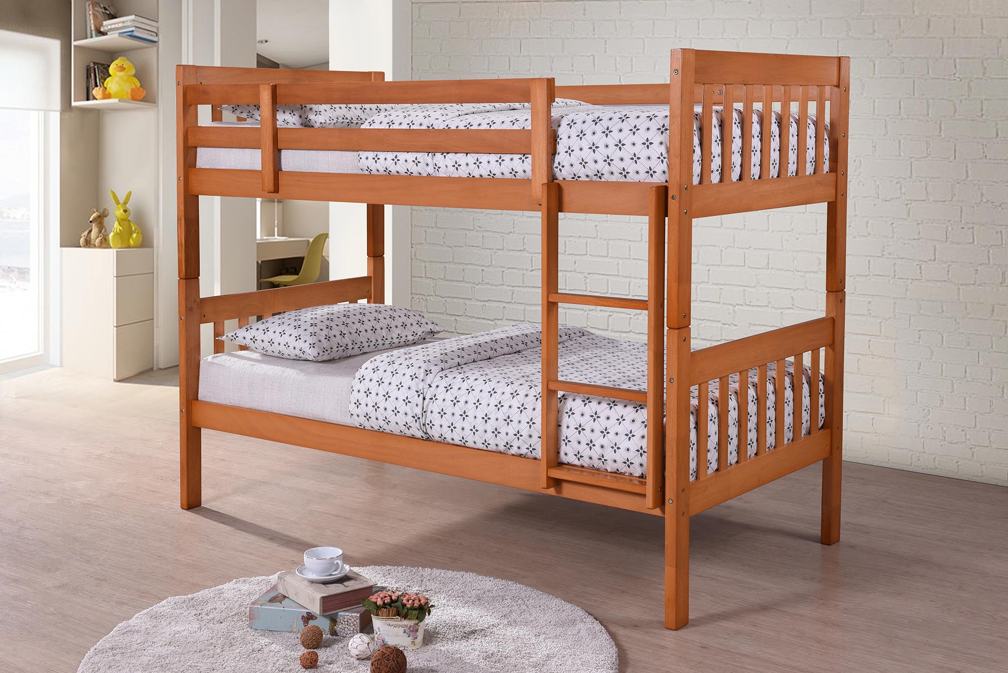 An image of Nia Wooden Bunk Bed