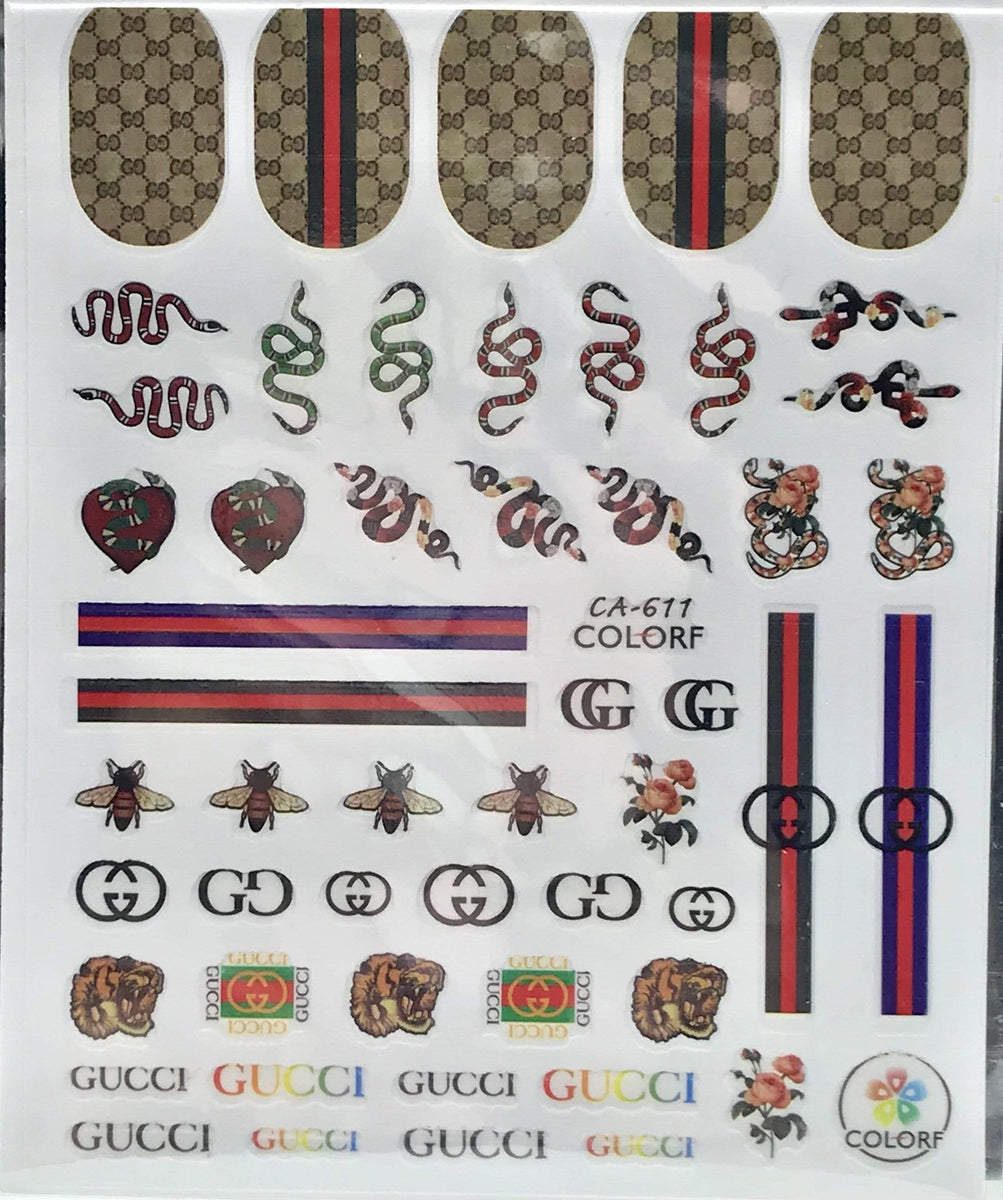 Snakes and Bees Gucci Sticker Sheet – Nail Galaxy