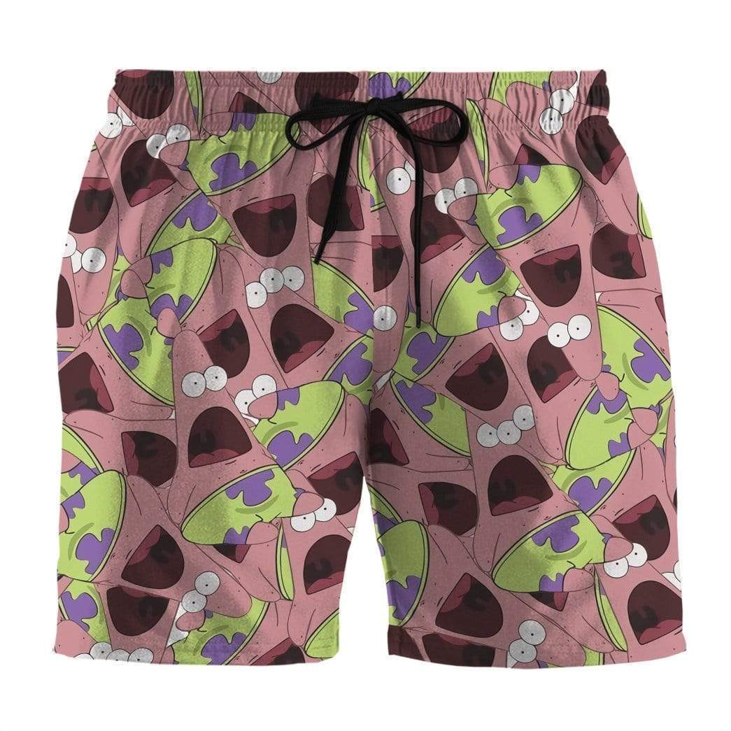 Gearhumans 3D Patrick Star Everywhere Custom Beach Shorts Swim Trunks ...