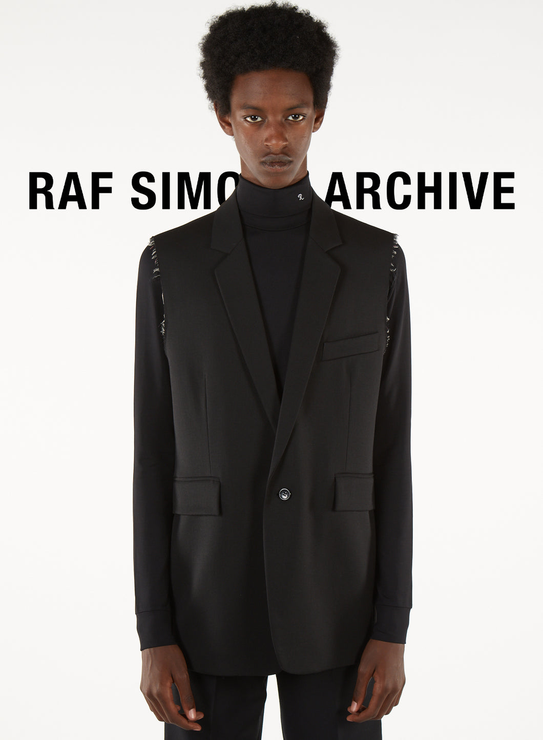 RAF SIMONS CUT OFF BLAZER gilet amnayahotels.com