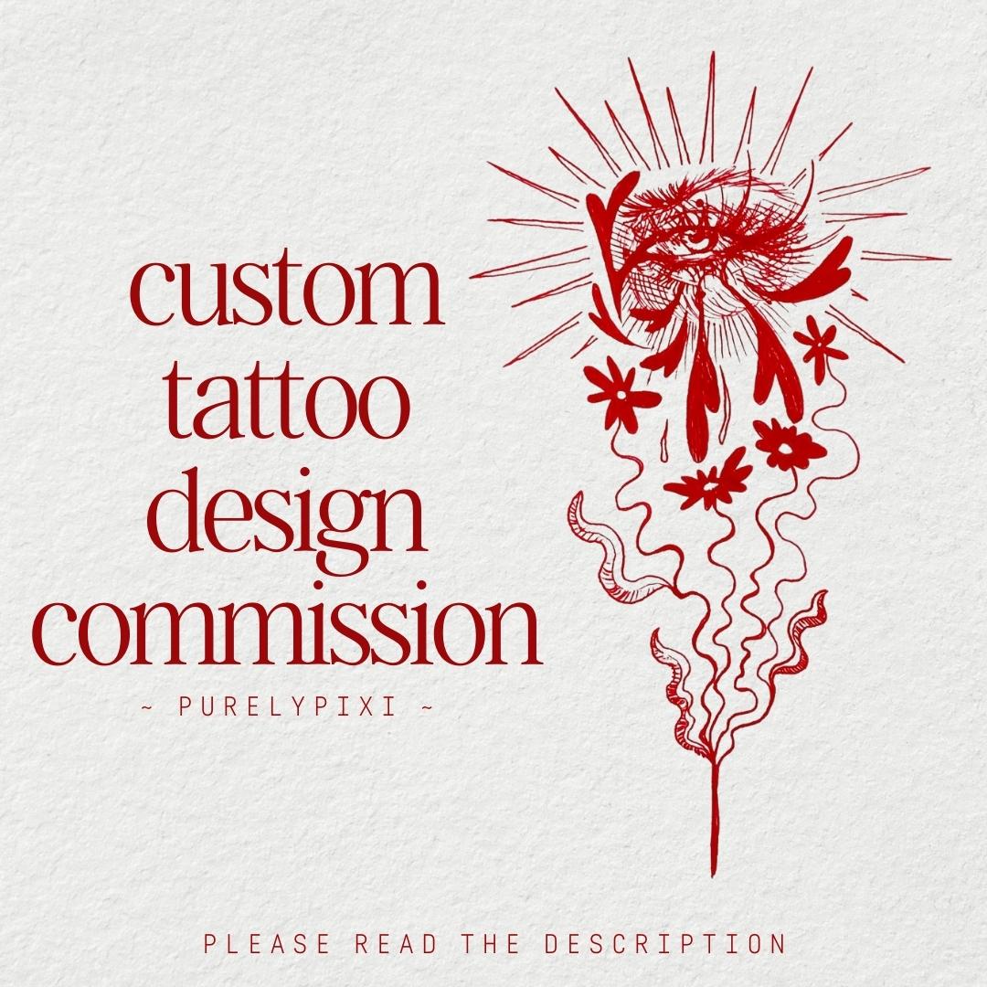 custom tattoo design commissions  purelypixi