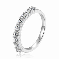 Sterling Silver Moissanite Ring
