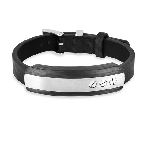 Men Leather Bar Bracelet