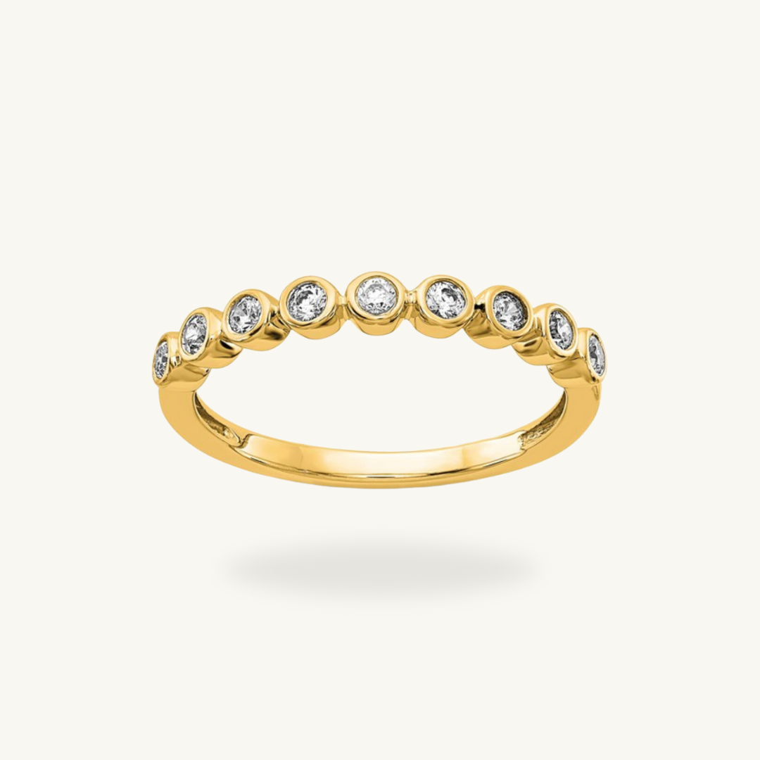 14K Gold Lab Diamond Half Eternity Ring

